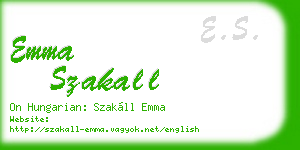 emma szakall business card